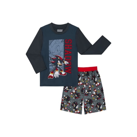 Shadow Boys Long Sleeve Sleep Top and Shorts Pajama Set, 2-Piece Now $6.00
