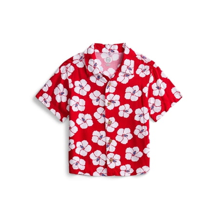 Wonder Nation Toddler Boys Patriotic Camp Shirt with Short Sleeves Now $6.74