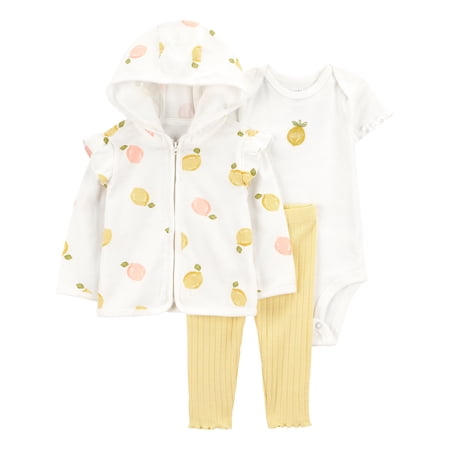 Carter's Child of Mine Baby Girl Cardigan Outfit Set, 3-Piece, Sizes 0/3-24 Months Now $10.48