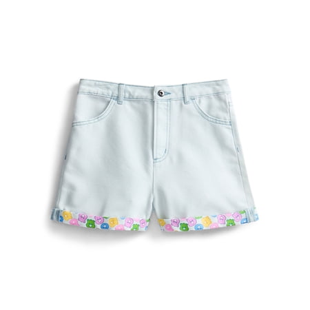 Care Bears Girls Graphic Print Cuff Denim Shorts Now $6.42