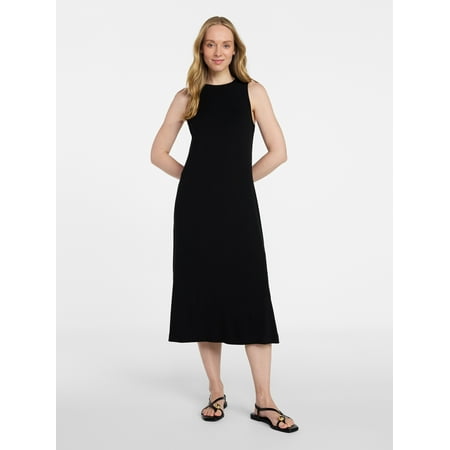 Time and Tru Women's Sleeveless Midi Column Dress