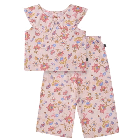 Modern Moments by Gerber Toddler Girl Smocked Top and Pant Outfit Set, 2-Piece Now $7.00