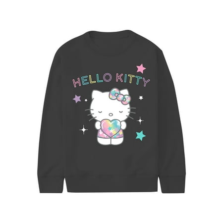 Hello Kitty Shine Girls Graphic Long Sleeve Fleece Sweatshirt Now $9.98