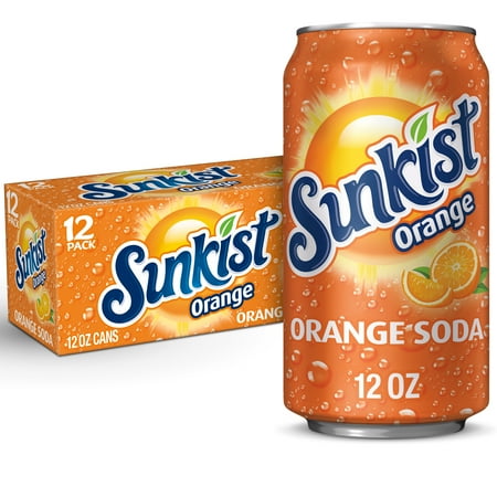 Sunkist Orange Soda Pop, 12 fl oz, 12 Pack Cans Now $8.42