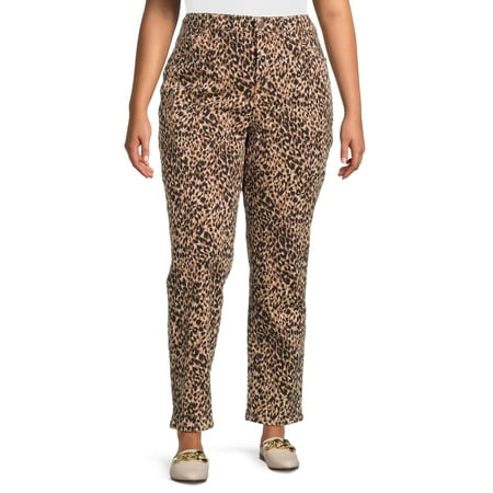 Terra & Sky Women's Plus Size Core Straight Leg Jeans, Available in Regular Now $12.95
