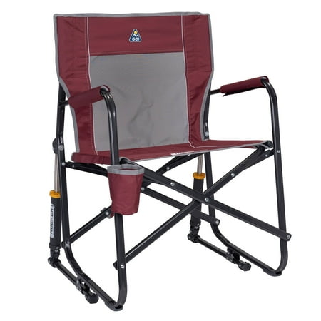 GCI Outdoor Freestyle Rocker Foldable Rocking Camp Chair, Maroon Now $80.00