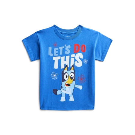 Bluey Toddler Graphic Americana Crewneck Tee with Short Sleeves Now $5.98
