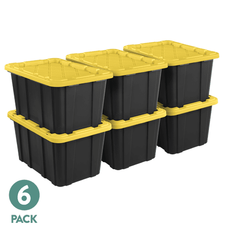 Sterilite Large Storage Bin, 27 Gallon Durable Plastic Storage Tote with Snap-On Lid Now $48.00