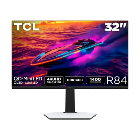 TCL 32” R84 Series 4K UHD HDR QD-Mini LED Gaming Monitor 165Hz Refresh Rate, LD1400 Now $649.99