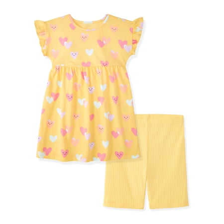 Garanimals Newborn, Baby & Toddler Girl Cotton 2-Piece Set, Short-Sleeve Dress & Now $6.29