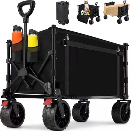 Collapsible Folding Wagon, Heavy Duty, Utility Wagon for Sports Now $55.88 at Walmart
