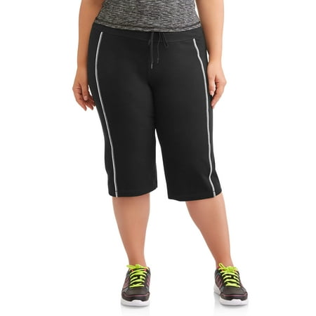 Athletic Works Women's Plus Size Dri More Piped Bermuda Pants Now $9.99