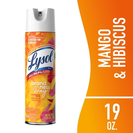 Lysol Brand New Day Disinfectant Sanitizing and Cleaning Sprays, Mango & Hibiscus Now $6.97