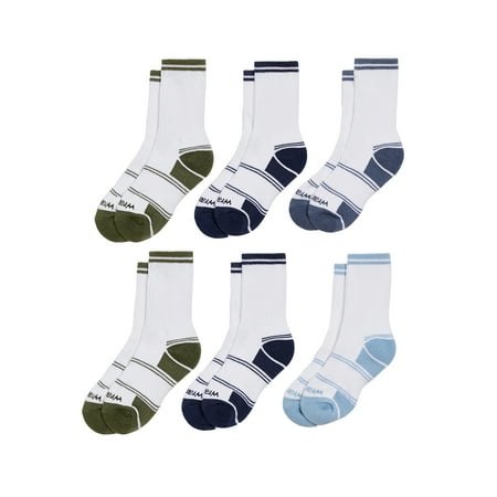Wrangler Boys' Essentials Cool Comfort Crew Socks, Assorted Cushioned Socks for Kids Now $5.00