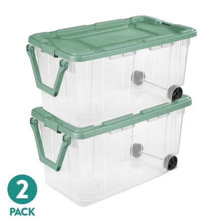 Sterilite Extra-Large Wheeled Rugged Storage Bin, 160 Quart Durable Now $35.94 at Walmart