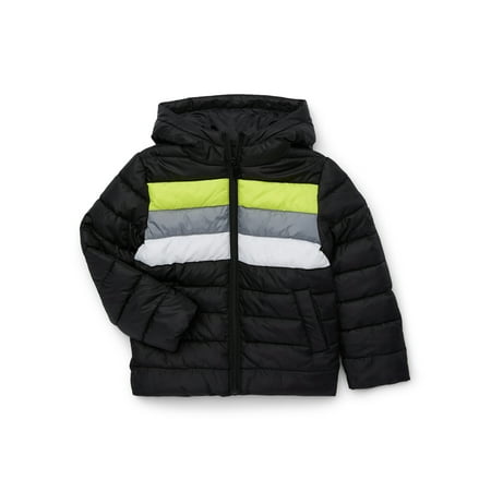 Ixtreme Boys Retro Stripe Quilted Hooded Puffer Jacket Now $5.40