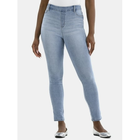 Time and Tru Women's High Rise Skinny Leg Denim Jegging, 28.5" Inseam Now $4.49