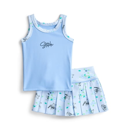Stitch Toddler Girls Active Tank Top and Pleated Skort Set, 2-Piece Now $3.88