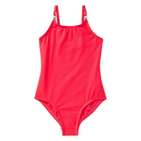 Wonder Nation Girls One Piece Swimsuit with UPF 50+, & Now $4.85