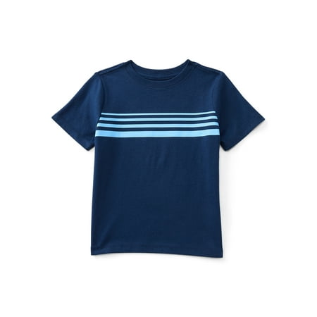 Wonder Nation Toddler Boys Short Sleeve Chest Stripe T-Shirt Now $3.48