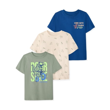 Garanimals Newborn, Baby & Toddler Boy Cotton Short-Sleeve Graphic T-Shirts, 3-Pack Now $7.50
