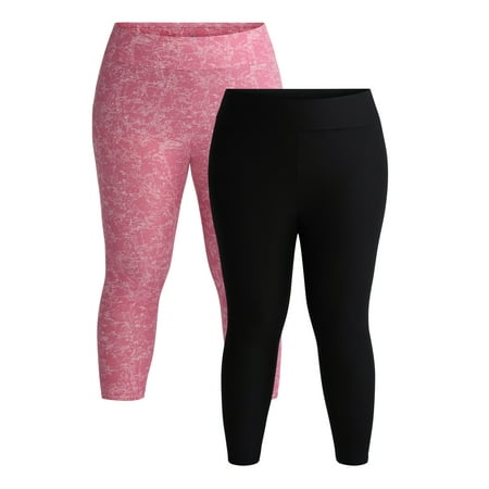 Terra & Sky's Women's Plus Capri Leggings, 2-Pack Now $9.06