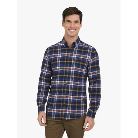 Chaps Men's and Big Men's Comfort Stretch Flannel Shirt Now $7.13