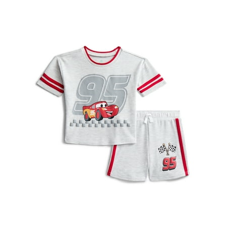 Pixar Cars Baby Boys Athletic Graphic T-Shirt and Shorts Set, 2-Piece, Sizes 0/3M-24M Now $6.99