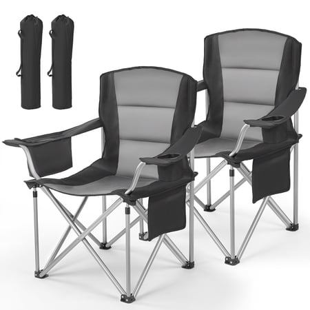 KFFKFF Oversized Camping Chairs, 450 lbs Weight Capacity, Foldable Outdoor Chairs Now $68.90