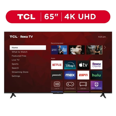 TCL 65” Class S4 4K UHD HDR Smart TV with Roku TV Now $338.00