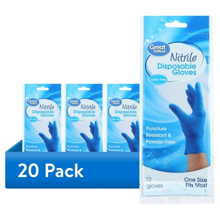 Great Value Puncture Resistant Nitrile Disposable Multipurpose Cleaning Gloves Now $29.33