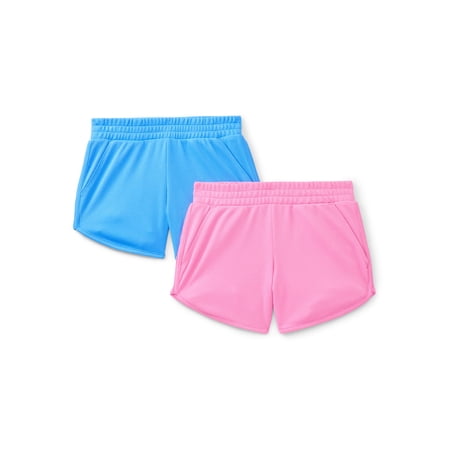 Athletic Works Girls Active Core Shorts, 2-Pack Now $8.96