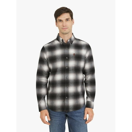Chaps Men's and Big Men's Comfort Stretch Flannel Shirt Now $7.13