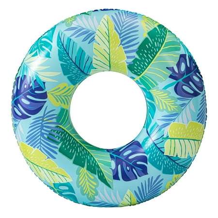Bluescape Blue Tropical Inflatable Swim Tube Pool Float, for Kids & Adults, Age 9 & Now $2.47