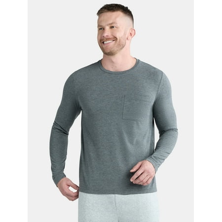 Athletic Works Men's and Big Men's Tri Blend Long Sleeve Pocket Tee Now $7.49