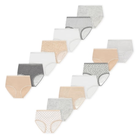 Wonder Nation Girls Cotton Brief Underwear, 14-Pack Now $9.98