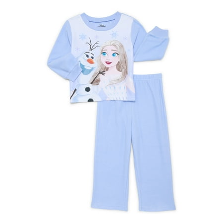 Disney Frozen Toddler Girls Long Sleeve Top and Pants Pajama Set, 2-Piece Now $7.00
