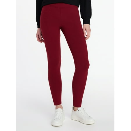 Time and Tru Women's Ankle Length Knit Leggings, 27" Inseam, XS-XXXL Now $6.29