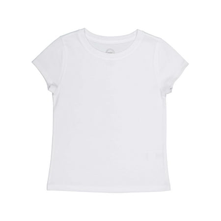 Wonder Nation Girls Kid Tough Tee with Short Sleeves, &