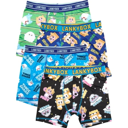 Lanky Box Boys Boxer Brief Underwear, 4-Pack Now $5.00