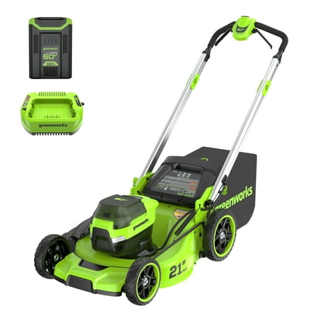 Greenworks 60V 21" Push Lawn Mower + 5.0 Ah Battery & Charger 2546502 Now $296.00