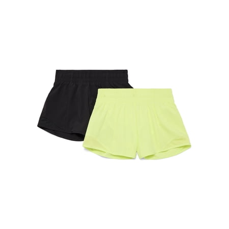 Athletic Works Girls Active Running Shorts, 2-Pack, & Now $6.46