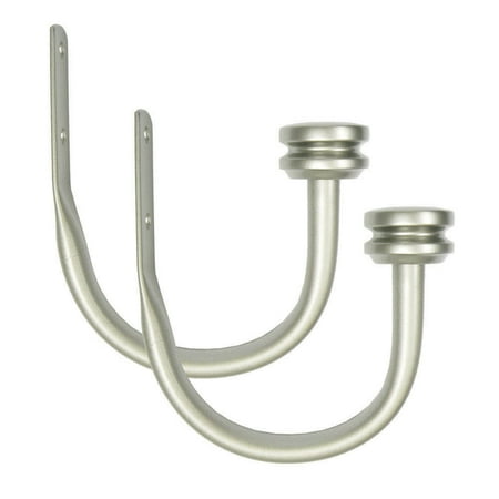 Mainstays 2 Cap Curtain Holdbacks, Nickel Now $3.00
