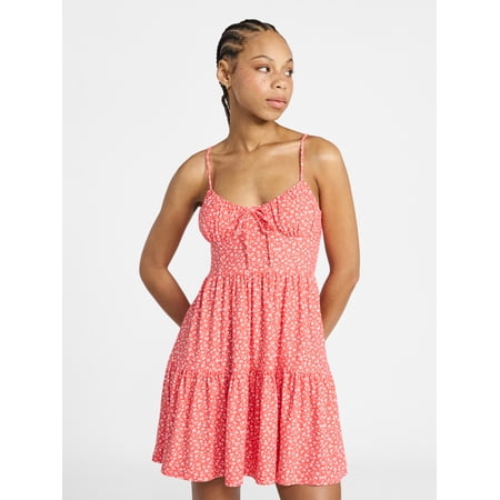 No Boundaries Tiered Mini Dress, Women's & Women's Plus XXS-4X Now $5.66