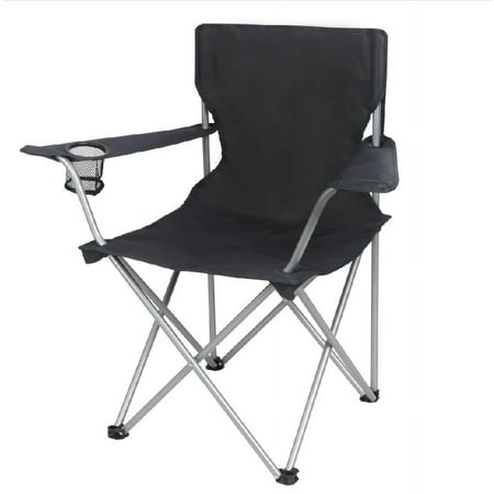 Ozark Trail Quad Folding Camp Chair with Cup Holder, Black Now $8.97
