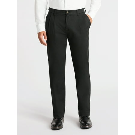 George Big Men's Premium Pleated Regular Fit Khaki Pants Now $12.00