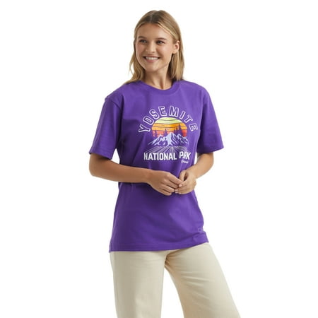 Hanes All Gender Explorer Collection City, Land, Sea Patch Graphic T-Shirt Now $4.99