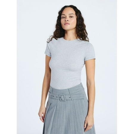 Scoop Women’s Stretch Cotton Blend Baby Tee with Short Sleeves Now $10.00