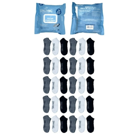 Spalding Kid's Bundle Brick No-Show Socks, 30-Pack Now $10.00