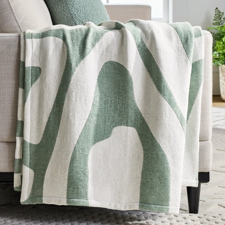 Better Homes & Gardens Chenille Jacquard Soft Throw Blanket, Soft Sea Now $11.97 at Walmart
